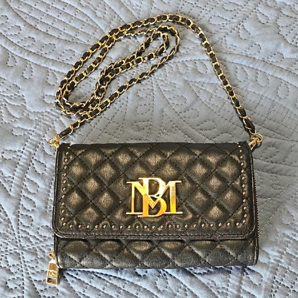 BADGLEY MISCHKA Black Quilted Crossbody Bag